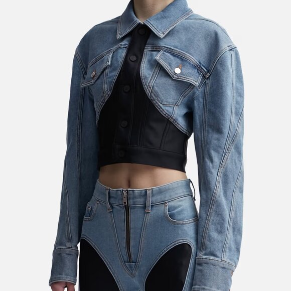❤️MUGLER❤️ Cropped Denim Jacket - Picture 3 of 4